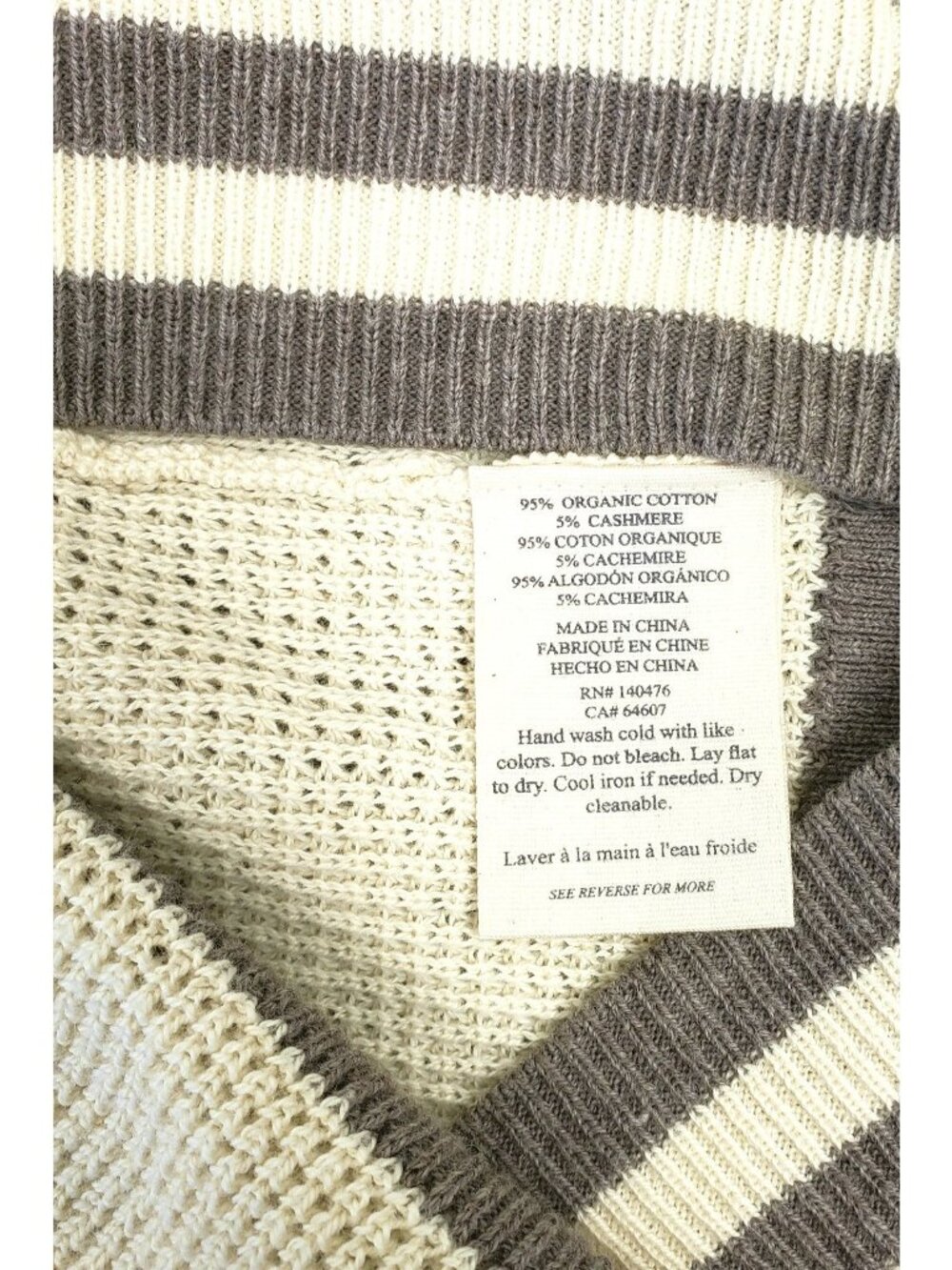 Faherty Womens Throwback Waffle Knit Cotton & Cashmere Sweater Pullover Size XXL - Picture 5 of 5